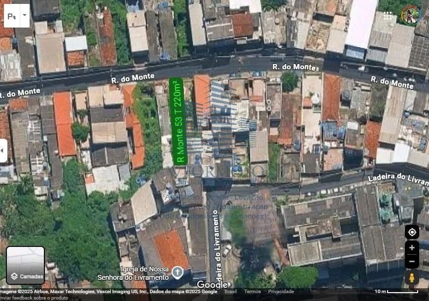 Terreno à venda 220m² na Rua do Monte 53 Gamboa
