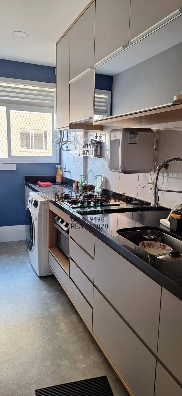 2 quartos. suíte, montado e decorado, 1 vaga