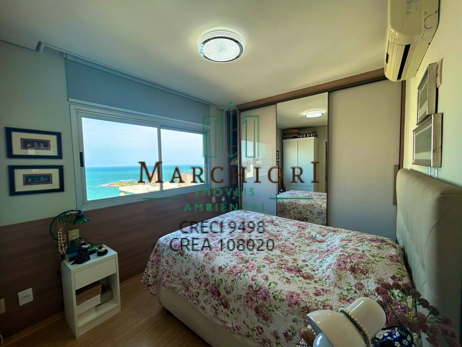 2 quartos, suíte, montado, andar alto,vista pro mar