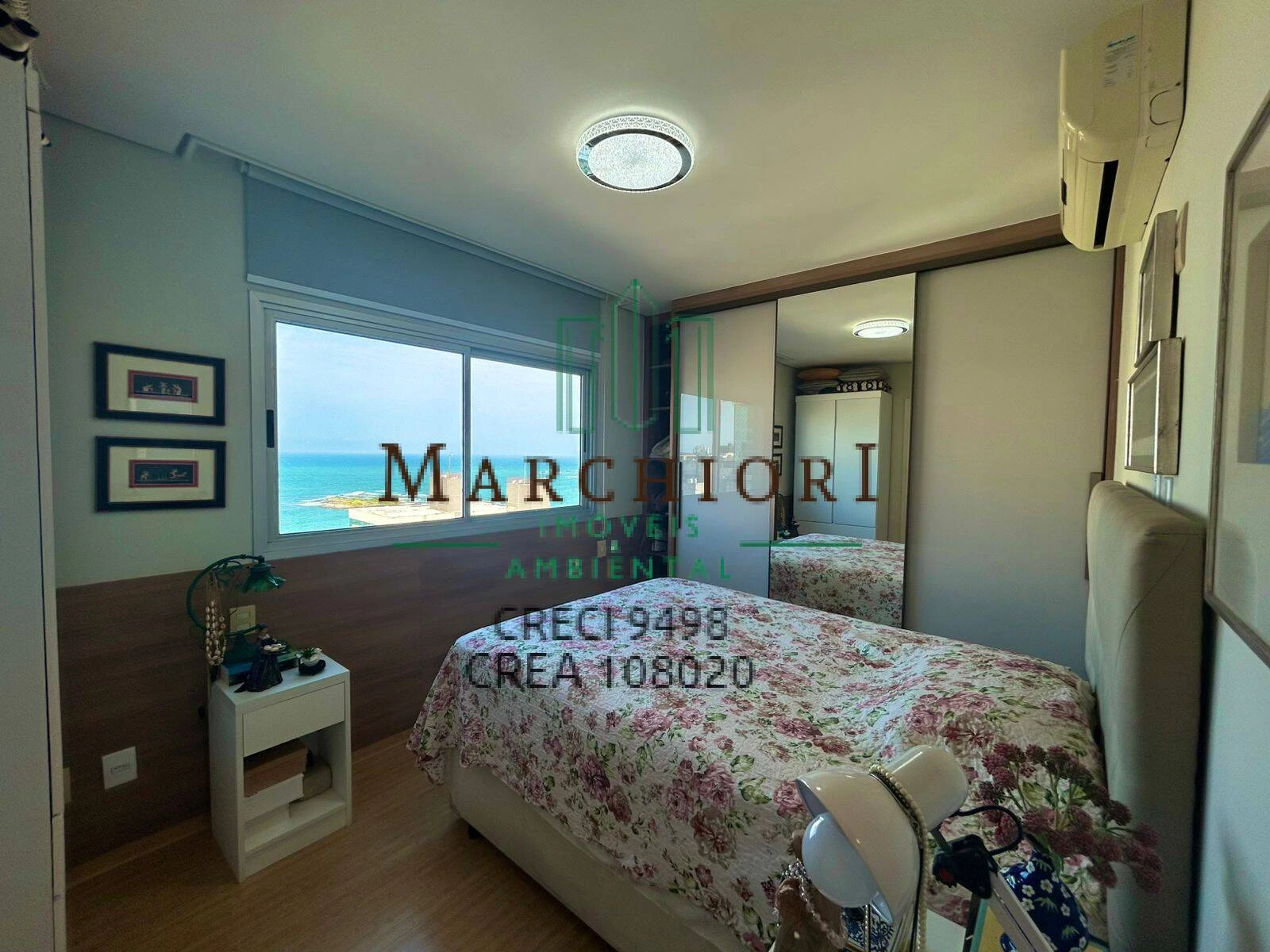 2 quartos, suíte, montado, andar alto,vista pro mar